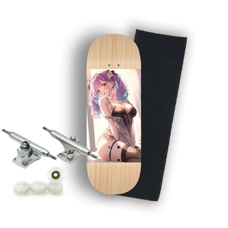 Professional Fingerboard Complete - Anime Girl - Purple Hair
