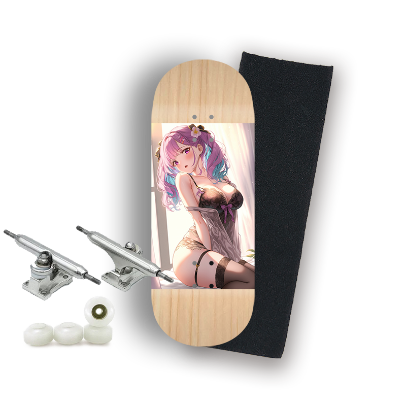 Professional Fingerboard Complete - Anime Girl - Purple Hair