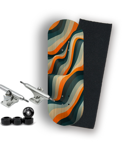 Professional Fingerboard Complete  - Wave Stripes Orange