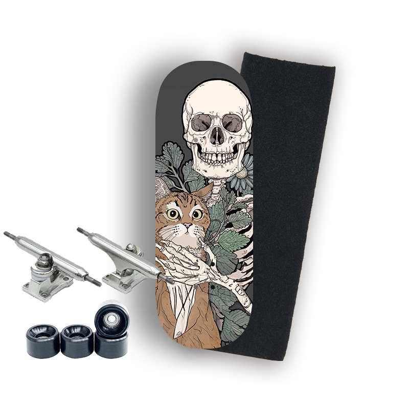 Professional Fingerboard Complete - Skull and Cat