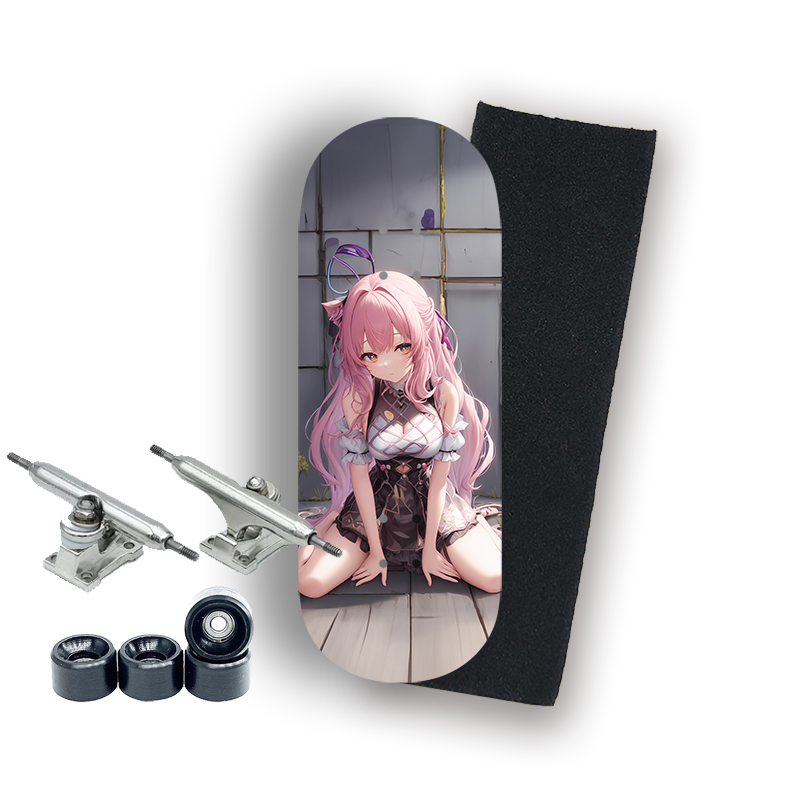 Professional Fingerboard Complete - Pink Hair Anime