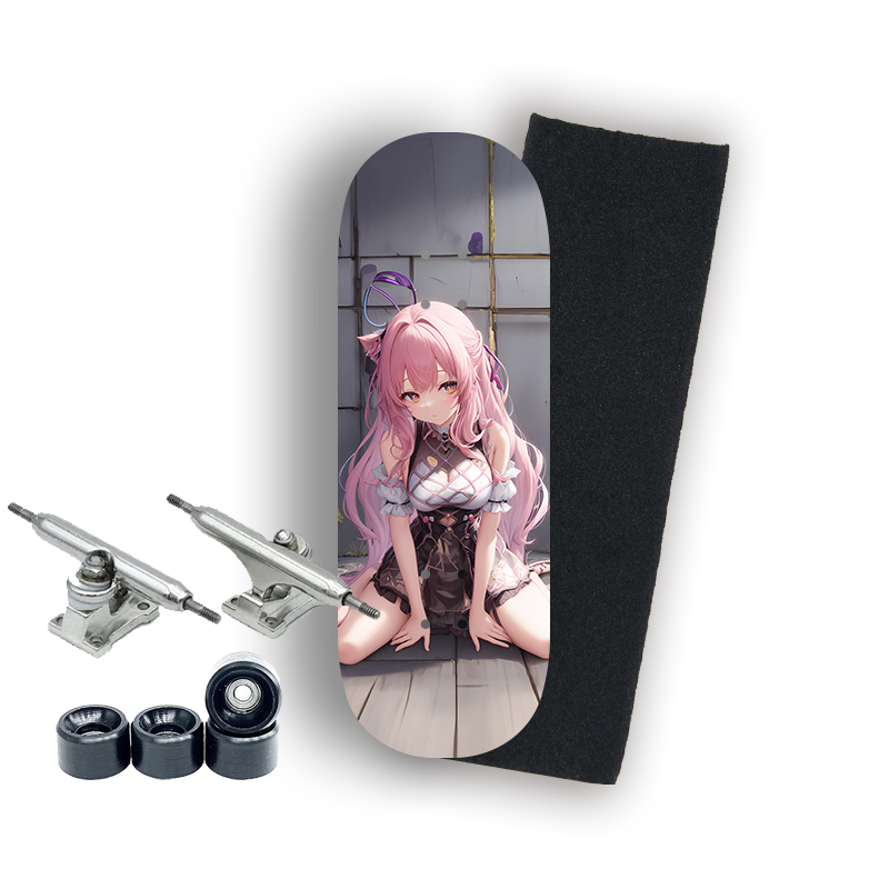 Professional Fingerboard Complete - Pink Hair Anime