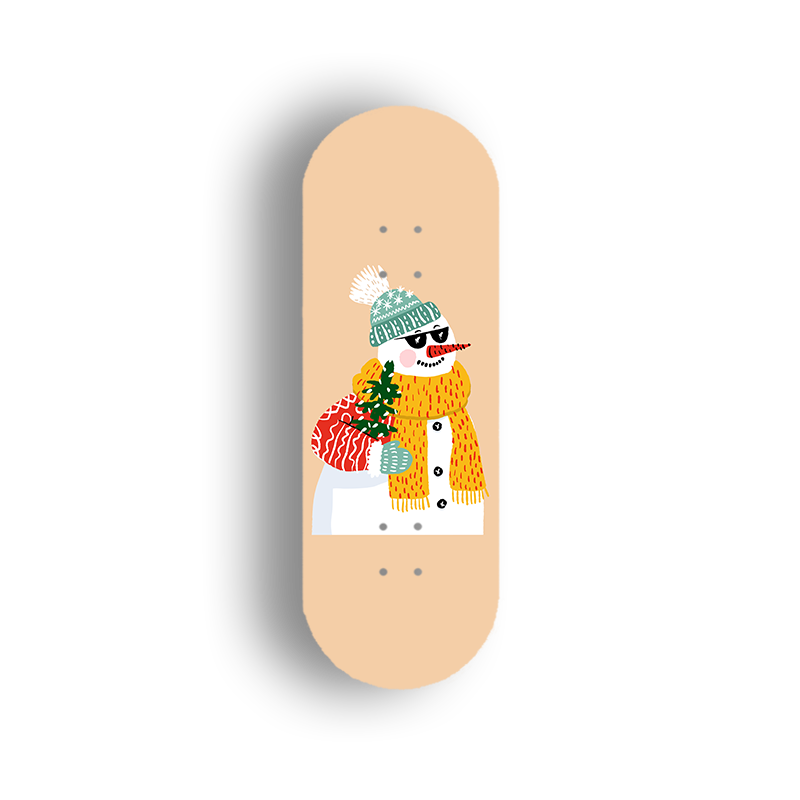 Professional Fingerboard Deck - Cool Snowman