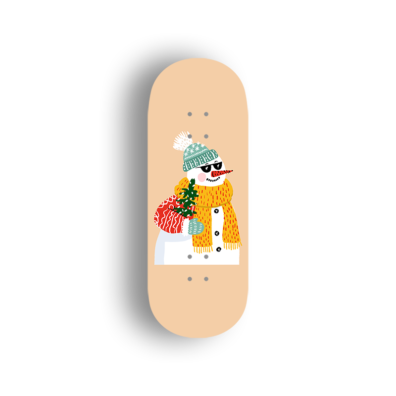 Professional Fingerboard Deck - Cool Snowman