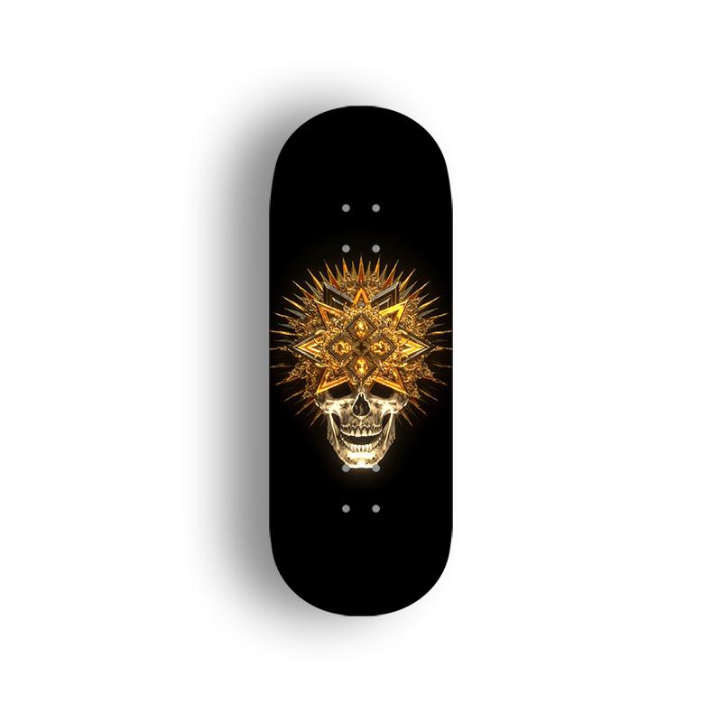 Professional Fingerboard Deck - Golden Skull