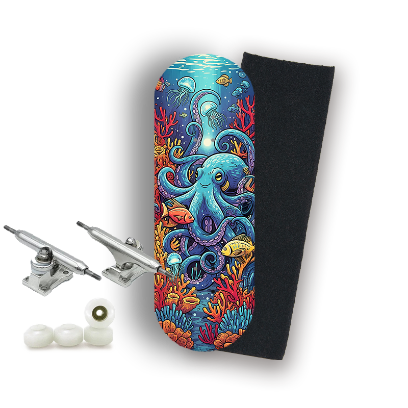 Professional Fingerboard Complete - Aqua Octopia