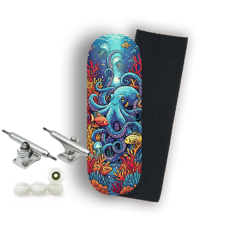 Professional Fingerboard Complete - Aqua Octopia