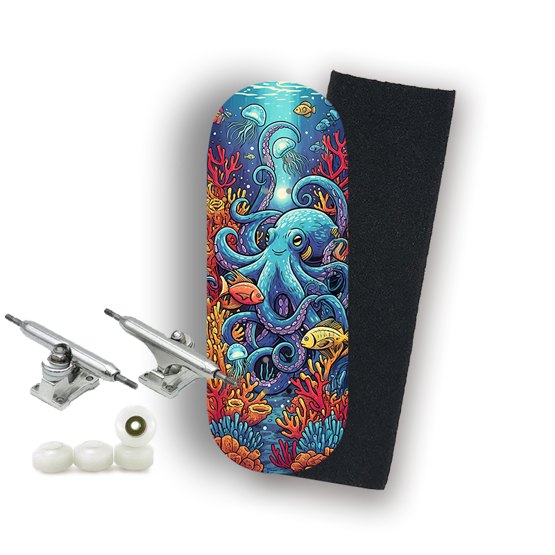 Professional Fingerboard Complete - Aqua Octopia