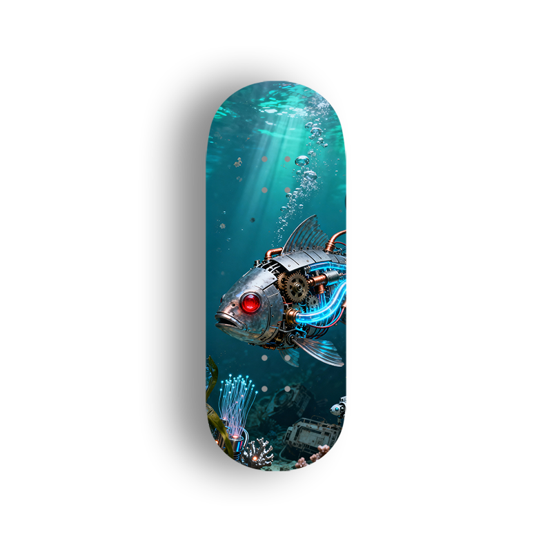 Professional Fingerboard Deck - Neon Steam Fish