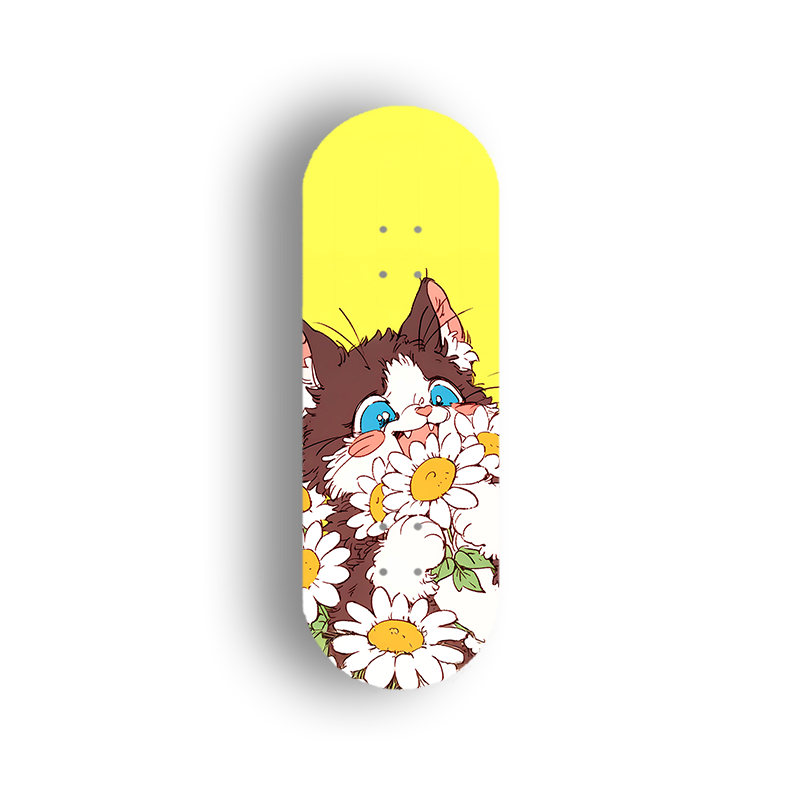 Professional Fingerboard Deck - Flower Cat