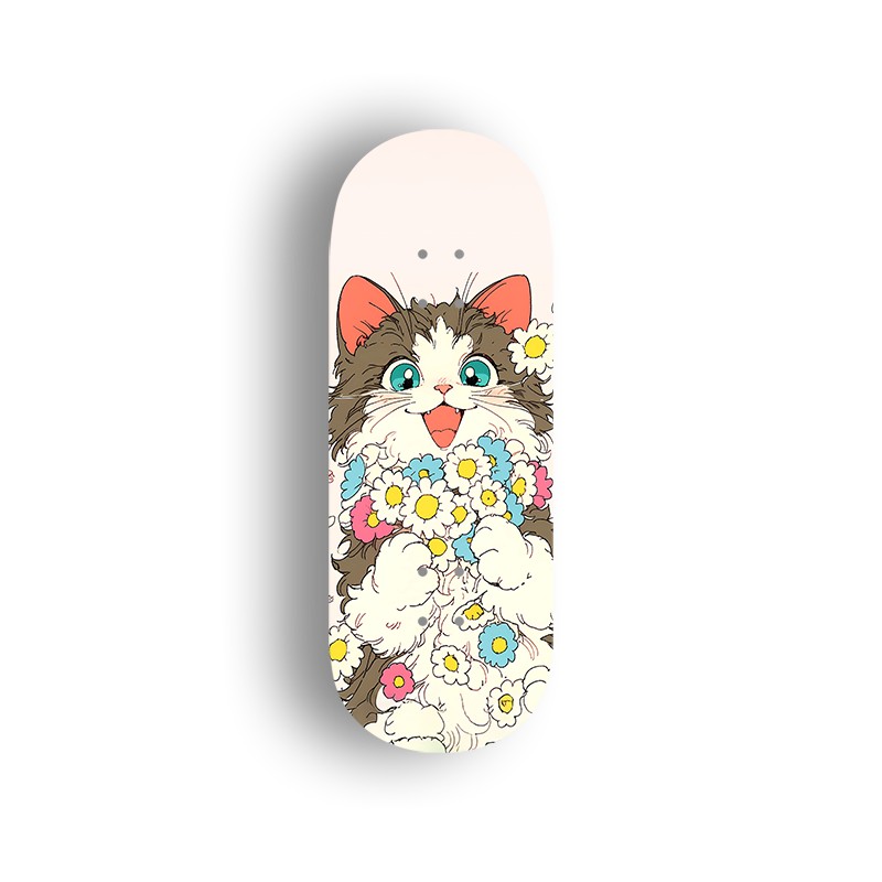 Professional Fingerboard Deck - Cat Bouquet