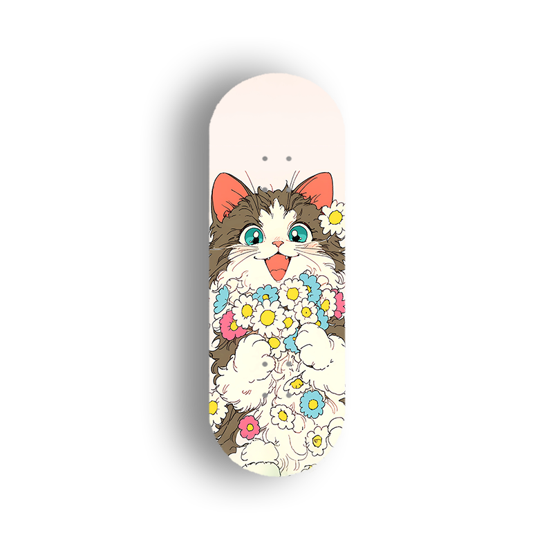 Professional Fingerboard Deck - Cat Bouquet