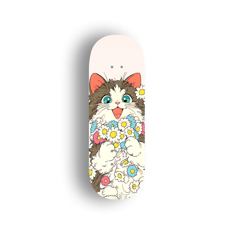 Professional Fingerboard Deck - Cat Bouquet