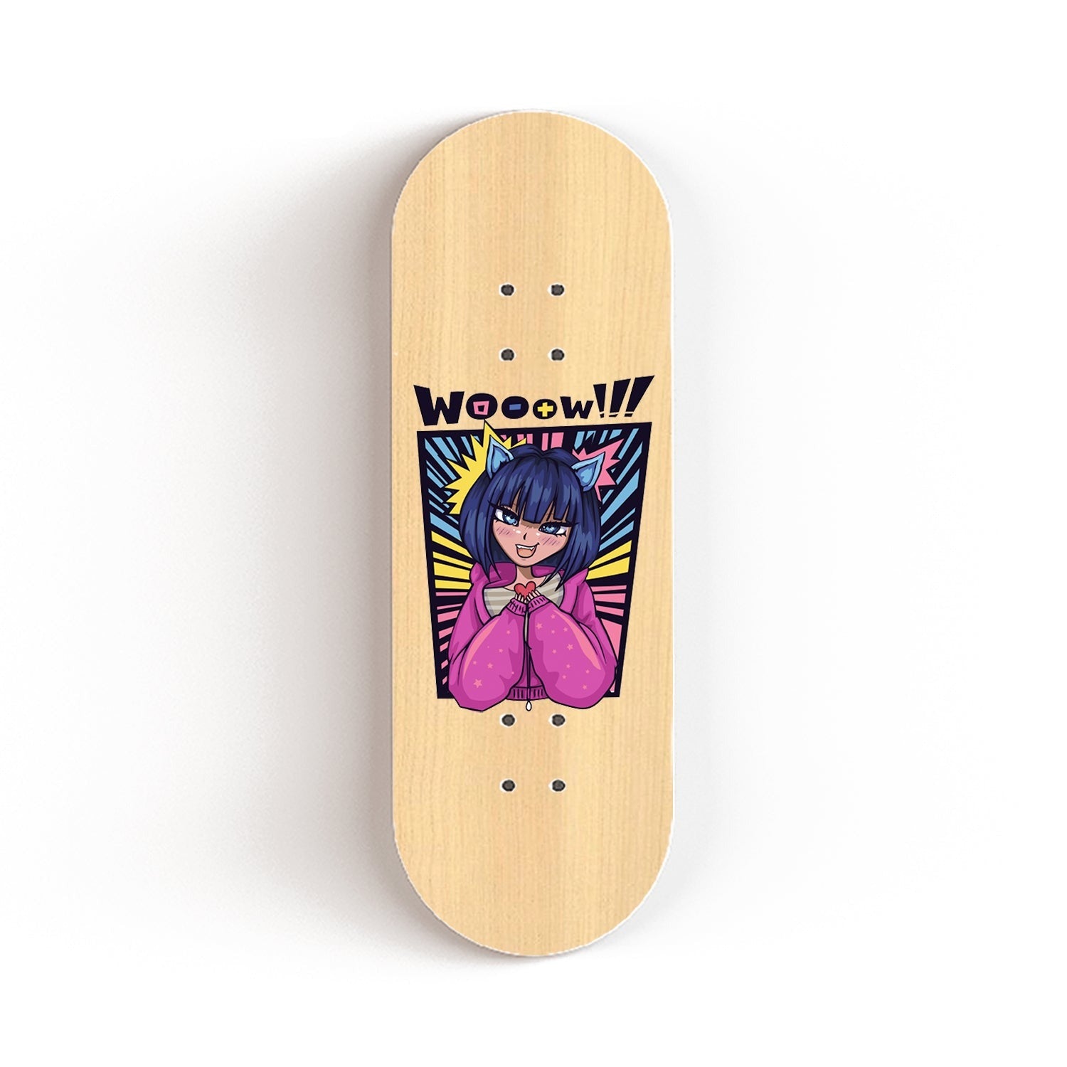Real Wear Graphic Professional Fingerboard Deck - Wow Anime