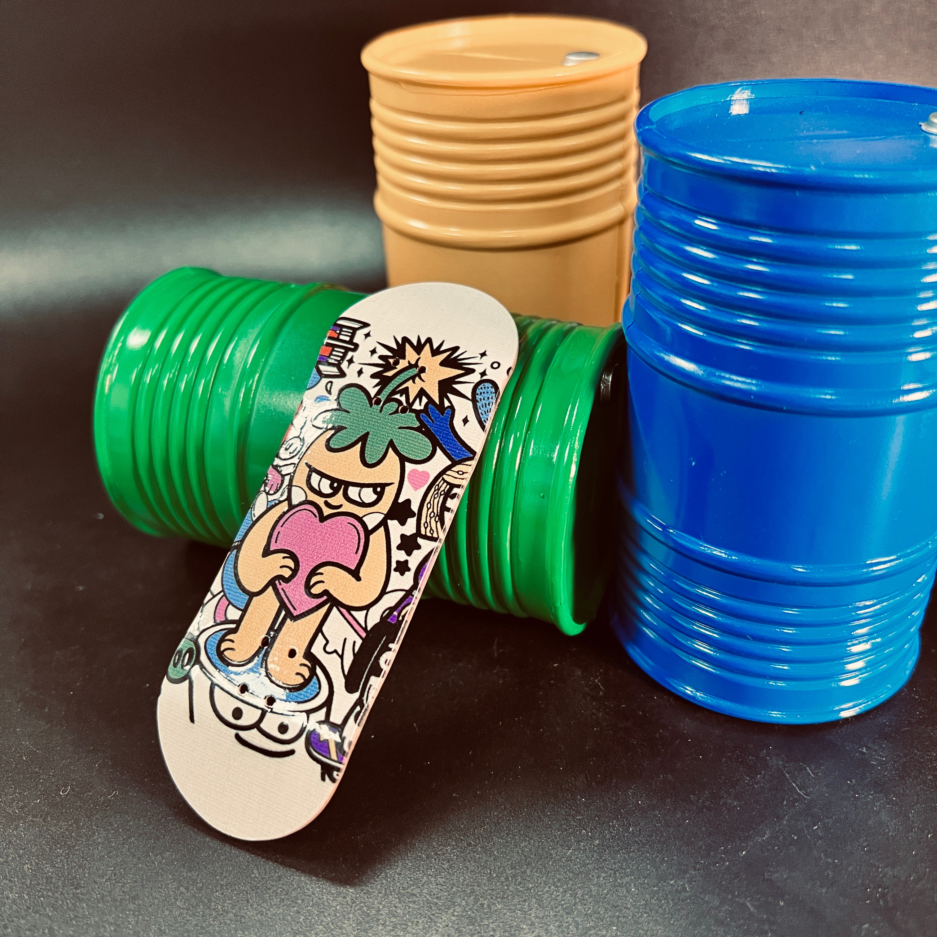 Professional Fingerboard Deck - Funny Doodle With Heart