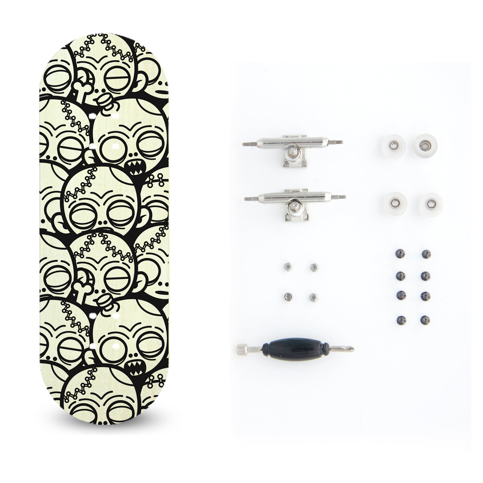 Professional Fingerboard Complete -  Black & White Heads