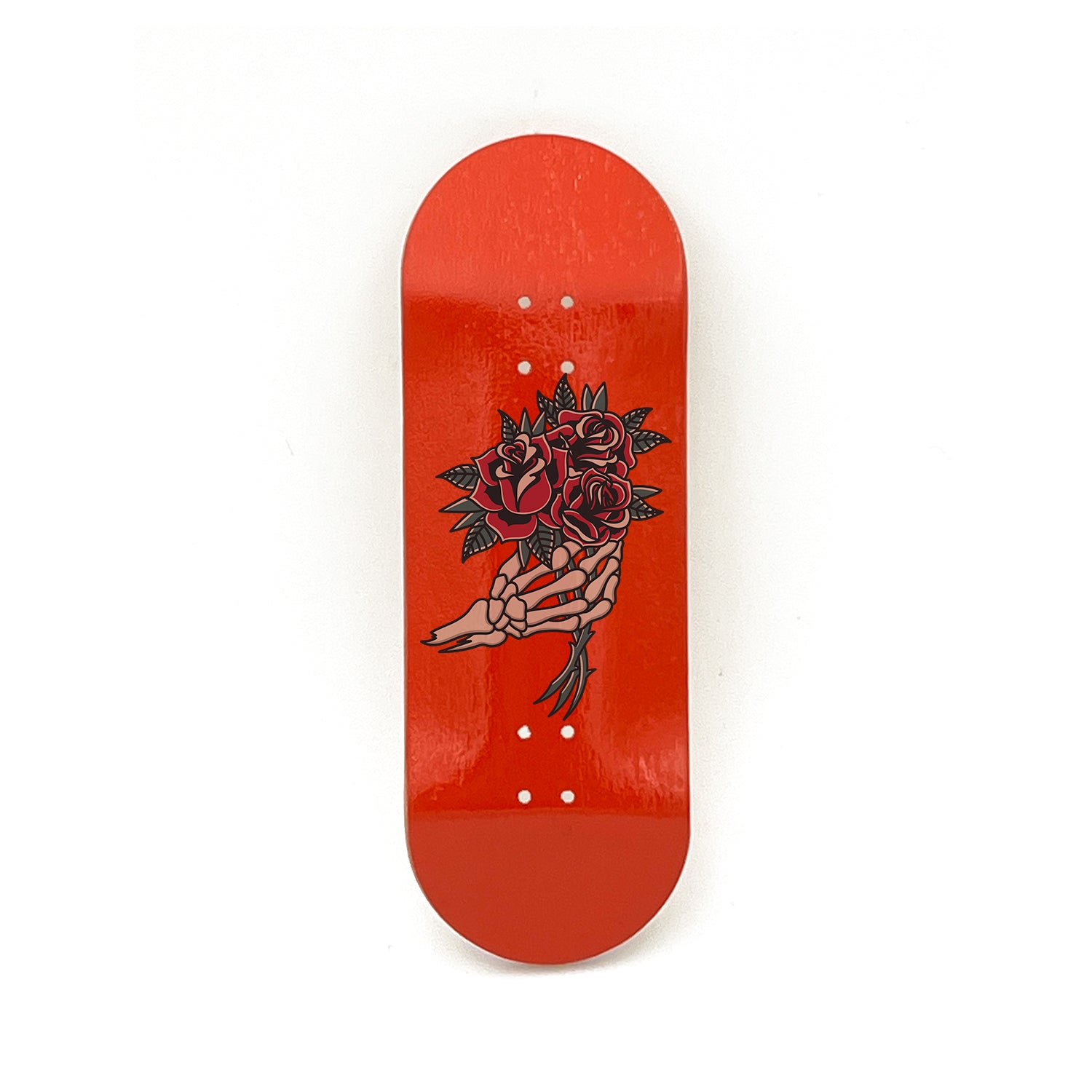 Professional Fingerboard Deck With Unique Graphic - Skeleton Roses