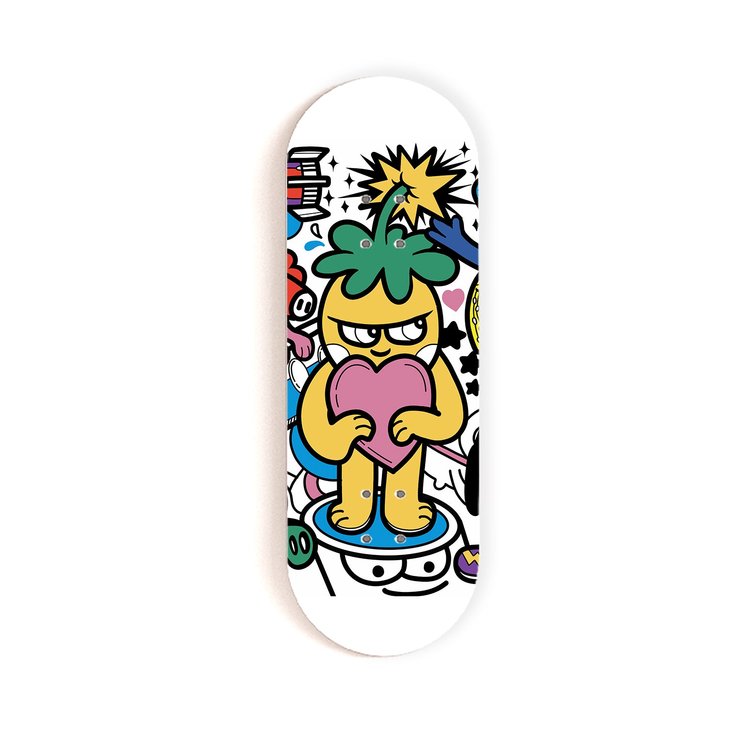 Professional Fingerboard Deck - Funny Doodle With Heart