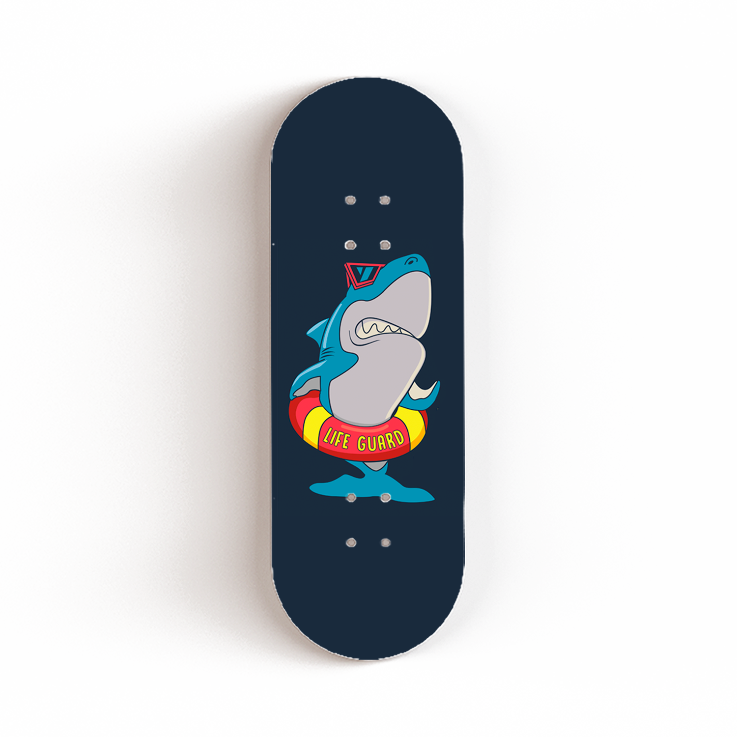 Professional Fingerboard Graphic Deck - Shark Life Guard