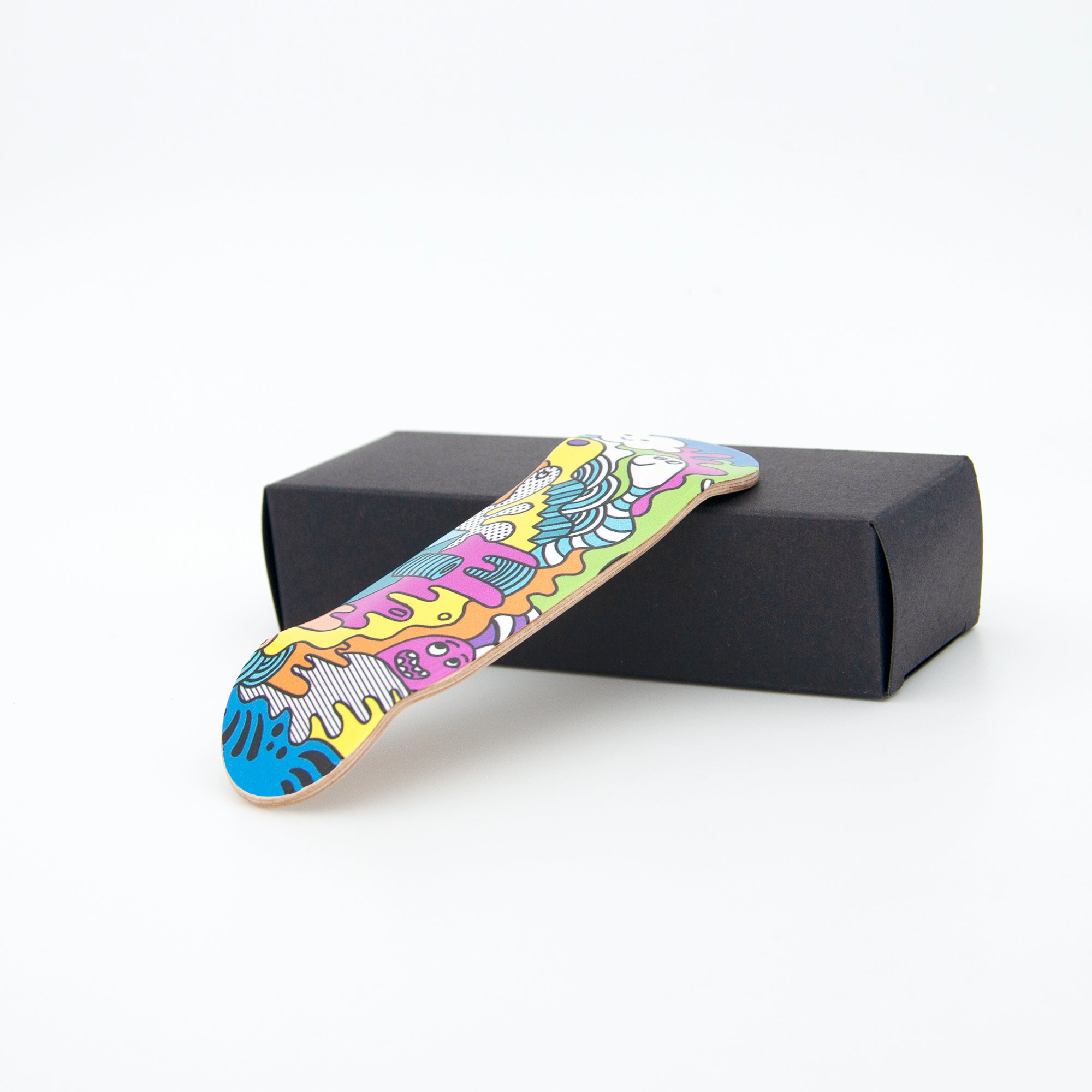 Real Wear Graphic Professional Fingerboard Deck - Cute Doodle illustration
